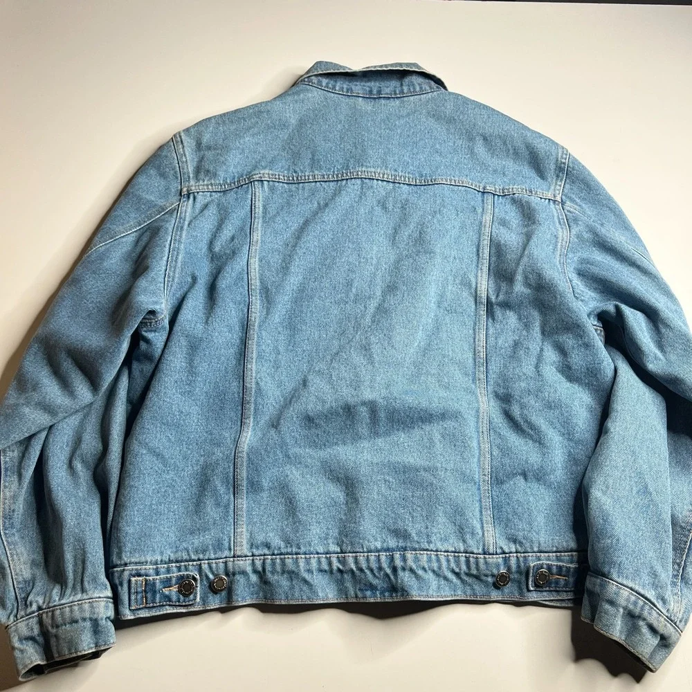 Vintage Wrangler Hero Denim Jacket XL Mens Trucker Blanket Lined Blue USA Style